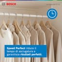 Bosch WQB246C0II Serie 8 Asciugatrice smart a pompa di calore, 9 kg, Classe energetica B, Condensatore autopulente, Riduce le pieghe e facilita la stiratura, Cestello per capi in lana, Bianco, 60 Cm - 6