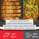 Moulinex Dual Easy Fry Flex Friggitrice ad Aria con Divisore, 2 Scomparti, FlexCook Technology, 2 resistenze superiori, Capacità fino a 9L/2,5kg, 8 Persone, 2700W, 7 Programmi, App My Moulinex, EZ9228 - 4