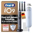 Oral-B iO Series 9 Elektrische Zahnbürste — Electric Toothbrush, Inkl. 3 Aufsteckbürsten — 7 Modi für Zahnpflege, CHIP Testsieger (11/25), Designed by Braun, Schwarz - 1