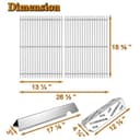 Parti di ricambio per griglia Genesis II E-310 per Weber Genesis II E310 II SE-310 II E-335 II E335 II E-315 in acciaio inox Genesis 2 parti della griglia 66795 barre aromatizzanti 66685 deflettore di - 2