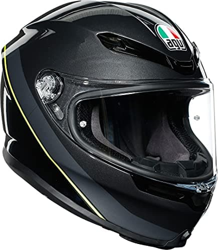 HELMET K6 AGV ECE MULTI MPLK MINIMAL GUNMET/BLACK/YELLOW FL ML