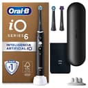 Oral-B iO 6 Cepillo De Dientes Eléctrico Negro con Mango Recargable, 3 Cabezales, 1 Estuche De Viaje, 5 Modos De Cepillado Con Blanqueamiento Dental, Sensor De Presión, Diseñado Por Braun - 1