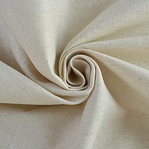 Tessuto in lino di cotone naturale per tende, tende, borse artigianali fatte a mano per cucire fai da te tappezzeria, morbido tovaglia, cuscino per divano