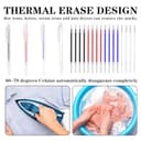 Bolígrafos de Marcado de Tela Borrables, Bolígrafos Borrables por Calor, Rotuladores de 4 Colores para Marcar Tejidos con 20 Recambios, para Cuero, Ropa, Costura, Confección - 3