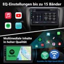 Android Doppel Din Radio mit Wireless Carplay Wireless Android Auto Autoradio mit Bildschirm, 4G+64G 7 Zoll Car Play Auto Radio 2din Touch Display mit Navi, Bluetooth, GPS, WiFi, AM/FM/RDS, AUX/SWC - 7