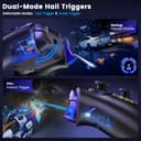 PC Wireless Controller mit Ladestation, 1000Hz Gaming Controller mit RGB Licht, Hall Joystick/Turbo/Vibration/1000mAh Wiederaufladbare Batterie, Wireless Controller für PC/Switch 2/Switch/Android/IOS - 8