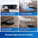 ECOVACS DEEBOT X8 OMNI Robot Aspirapolvere Lavapavimenti, 18000Pa, Spazzola OZMO ROLLER, Auto-Lavaggio e Svuotamento Istantanei, Pulizia Moci con Acqua Calda a 75℃, Asciugatura ad Aria Calda, Nero - 8