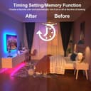 SANSUN Strisce LED per TV, con cavo USB, kit per retroilluminazione TV e HDTV, con telecomando, 16 colori, LED 5050 (5 m, per TV da 75-85") - 5