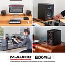 M-Audio BX4 BT - Casse Attive Monitor Bluetooth da Studio con woofer da 4,5” e 120 W di potenza per PC, musica, gaming, streaming, podcasting e Djing, Coppia - 7