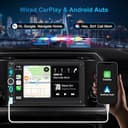 KMUTZY A-pple CarPlay & Android Car Radio 2 Din 7 Inch Digital Multimedia Receiver, Dual DIN Radio with Screen, Rear Camera, Mirror Link, FM/Type-C/Phone GPS Navi - 3