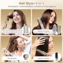 7MAGIC Air Styler 6 In 1, Asciugacapelli Ionico, Spazzola Rotante Per Capelli, Arricciacapelli Automatico, Spazzola Lisciante, Senza Danni Da Calore, Asciugatura Rapida, Con Borsa Da Viaggio - 2