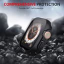 Piuellia 2-Pack Hard PC Protective Case with Tempered Glass Compatible with Apple Watch Ultra 3 / Ultra 2 / Ultra 49mm, Anti-Scratch All Around Ultra-Thin Cover with Screen Protector for iWatch, Black - 3