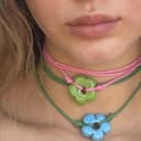 Girocollo con Fiore in Argento Sterling 925 per Donne e Ragazze, Collana con ciondoli Pendente Cavo con Pendente colorato Regolabile, Donna - 2