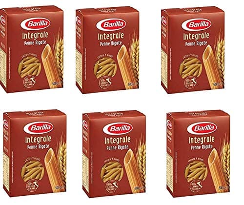 6X Pasta Barilla Penne rigate integrali Pasta Italiana integrale 500 g