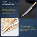 DAFFODILY® Luxus Besteck Set 30-teilig aus 18/10-Edelstahl für 6 Personen mit 2-in-1 Steakmessern - Spülmaschinenfest, Spiegelglanz, Elegante Geschenkbox - 5