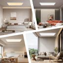 ONDTA Plafón LED Techo 22W 58x20cm 2700K-6500K Regulable Lampara Techo, Moderna Rectangular lámpara de techo con mando a distancia, Panel LED ultrafino IP44 para Dormitorio Cocina Baño Balcón Pasillo - 7