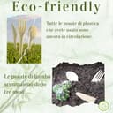 Senza sapore legnoso. 300 Posate XL in bambù ecologico. Coltello+Forchetta+Cucchiaio. Picnic, barbecue, festa, compleanno @Claudi Home - 6