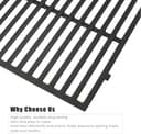 Denmay 47.6cm Grillroste für Weber Genesis II 300 und Genesis II LX 300 Serie Gasgrills, Genesis II E&S 310 315 320 325 340, Gusseisen Grillroste Ersatzteil für Weber 66095 66802,66805, 2 Stück - 8