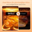 COSORI Dual Blaze Airfryer - Smart Heißluftfritteuse mit Wlan - 6,4L XXL Air Fryer - 11-in-1: Backen, Grillen, Brot, Hühnchen - 80+ Rezepte - spülmaschinenfest, Grau - 3