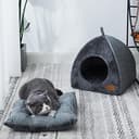 Pologmase Cat Cave Bed for Cats & Small Dogs - Tent Igloo with Removable Washable Cushion - 8
