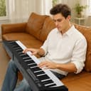 Glarry 88 Key Digital Piano Full Size Electric Keyboard with Semi-Weighted Keys, Keyboard Piano With Sustain Pedal, MIDI Bluetooth, Headphone for Beginner - 6