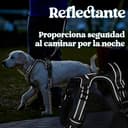 rabbitgoo Arnes Perro Grande con 3 Hebillas, Liberacion del Cuello, Arnes Perro Ajustable con Asa y Clip Frontal, Arnés Antitirones para Perros Reflectante para Adiestramiento Correr, Negro, XL - 9