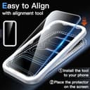 JETech Screen Protector for iPhone 17 Pro Max 6.9-Inch, Tempered Glass Film with Easy Installation Tool, 9H Hardness, Case-Friendly, 3-Pack - 4