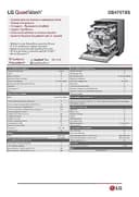 LG QuadWash DB475TXS Lavastoviglie da Incasso, a Scomparsa Totale, Serie 4, Classe A, 14 Coperti, 4 Bracci Irroratori, Vapore, Cerniere Sliding, Apertura Automatica, 3° Cestello, Wi-Fi, Acciaio - 30