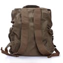 DRF Zaino in Tela Alta Qualita' Pelle Vintage da Uomo Donna per Viaggio Scuola SKU:BG-09 (Verde) - 4