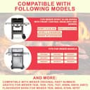 Spirit E-310 Grill Parts 7638 Grill Grates 7636 Flavorizer Bars for Weber Spirit 300 Series Grills S-330 E-320 E-330 S-310 SP-310 Grill GS4 Spirit 2 E310 S-310 Replacement Parts (Front Mount Controls) - 2