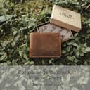 Baur - Portafoglio Orizzontale da Uomo in Vera Pelle di Bufalo con Protezione RFID | Scomparti per Carte e Portamonete | Marrone - 7