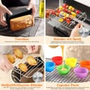 Heißluftfritteuse Zubehör für Cosori Dual Blaze Twinfry XXL 10L, Airfryer Zubehör 2×5L Silikonform für Cosori heißluftfritteuse, Air Fryer Silikon für Heißluftfritteuse Cosori 10L Zubehör - 5