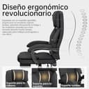 Submi Silla de Oficina Ergonómica con Reposapiés de Tela, Silla Escritorio de Altura Regulable Silla de Escritorio, Silla Oficina para Oficina en Casa con Respaldo Ajustable, Silla Gaming, Gris Oscuro - 4