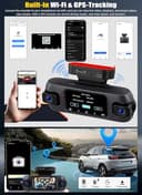 GOHHDL 4K 360° Dash Cam Auto con GPS, Videocamera per Auto con Grandangolo 150°, Visione Notturna Super, Monitoraggio del Parcheggio, Sensore G, Registrazione in Loop, APP, Assistenza alla Retromarcia - 5