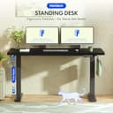 FLEXISPOT EN1 MAX 140x80cm Escritorio Elevable Eléctrico con Tablero Entero Mesa de Elevable, Standing Desk, Mesa Elevable Escritorio con 2 Ganchos y 4 Funciones de Memoria - 2