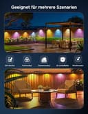 Govee Luces Exterior de Cerca, RGBIC con luz blanca de 4000K, más de 60 modos de escena, resistentes al agua IP65, compatibles con Alexa y Matter, para valla, patio y jardín, paquete de 6 unidades - 4