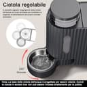 Gardner Pet 2 in 1 Distributore Automatico Cibo e Acqua Gatti (3L*2), Distributore Automatico Cibo Gatti con Ciotola in Acciaio Inox, GravitÀ Dispenser Crocchette Gatto, Senza BPA, Grigio Scuro - 4