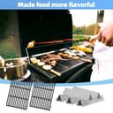 Htanch 17.5" Cast Iron Grate with Stainless Steel Flavorizer for Spirit and Spirit II 300 Series Grills, Grill Parts for Weber Spirit E310 Weber Spirit II 300 Spirit E/S310 E/S315 320 330 SP320 - 7