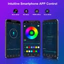 Applique da Parete Pannelli LED RGB, LED Gaming Luci Esagonali App e Telecomando, LED Muro Lampade da Parete Sincronizza con la Musica, Geometria Fai-da-te Luci Notturne per Gaming Room, 7 Pannelli - 4