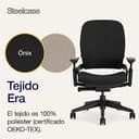 Steelcase Leap, silla de oficina ergonómica con sujeción lumbar regulable en altura y brazos regulables Ónix; Fabricado en Europa - 7