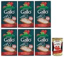 6x Gallo Riso Arborio Riserva,100% Italienischer Reis,Kochzeit 15 Minuten,Packung mit 1Kg + Italian Gourmet Polpa di Pomodoro 400g Dose - 1
