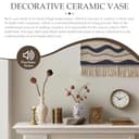 Jarrones Chinos Porcelana Blanco y Azul, Jarrones Decorativos Pequeños de Cerámica, Jarrón Flores Vintage Hecho a Mano con Grieta Esmalte para Decoración del Hogar, Oficina 12.5 x 18.5 cm (S) - 4