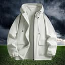 Generisch 2025 Men's Casual Jackets Spring Outdoor Sports Couple Hiking Jackets for Daily Activities with Stylish Design Ski Softshell Men, White, S - 3
