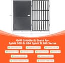 GFTIME 7638 44,5 cm Grillrost und Grillplatte für Weber Spirit I II E310 E320 E330 S310 S320 S330 Gasgrills, Gusseisen Ersatzteile für Weber Spirit 300 Series, 2 Stück - 2