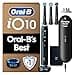 Oral-B iO10 Electric Toothbrushes Adults, Gifts For Women / Men, 1 Handle, 3 Toothbrush Heads, Charging Travel Case, Toothbrush Head Holder, 7 Modes, 2 Pin Plug, Cosmic Black, Oral B IO Toothbrush - 1