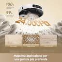 DREAME L40 Ultra A Robot Aspirapolvere e Lavapavimenti con Svuotamento Automatico della Polvere e Doppio Sistema Antigroviglio, Aspirazione da 24.000 Pa, Sollevamento dei Panni di Lavaggio da 10,5 mm - 5