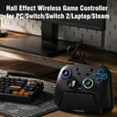 DuLingKer Mando PC con Carga Base, Mando Inalámbrico para Switch 2/Switch/PC Windows/Steam/OLED/Lite, Gaming Mandos con Hall Efecto Trigger/Joystick(Sin Deriva), Luz RGB, Botón M1/M2 Negro - 2