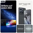 Motorola Edge 70 Smartphone (Robustes 6,67"-Super-HD+-Display Dank Corning Gorilla Glass 7i, 50-MP-Kamera, 12/512 GB, 4800 mAh, 68W-TurboPower-Aufladen) Pantone Gadget Gray, inkl. Schutzcover - 6