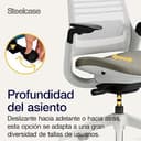 Steelcase Series 1, silla de oficina ergonómica con sujeción lumbar, brazos 4D y reposa cabeza regulables, respaldo de malla Trufa; Fabricado en Europa - 7