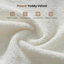 HOMRELEXA Bürostuhl Chefsessel Ergonomisch, Gaming Stuhl mit Fußstütze & 135° Verstellbarer Rückenlehne, Drehstuhl mit klappbaren Armlehnen, Hochlehner aus Teddy-Fleece Stoff – Beige - 5